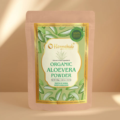 Hennahub Gold Aloe Vera Powder for Hydrating Skin and Strengthening Hair | Double Filtered 100g Hennahub Gold Aloe Vera Powder for Hydrating Skin and Strengthening Hair | Double Filtered 100g