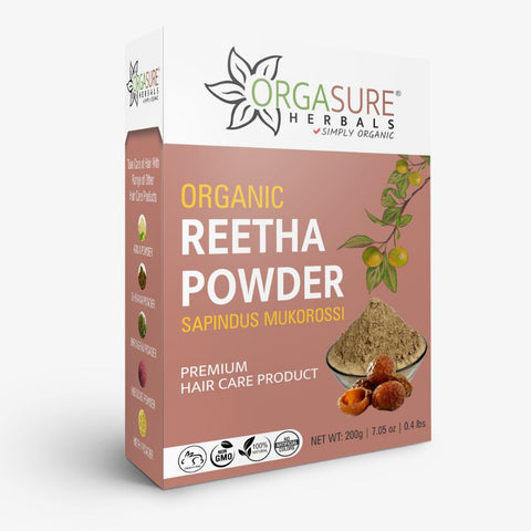 Organic Reetha/Soapnut Powder for Hair | Sapindus mukorossi 200g Organic Reetha/Soapnut Powder for Hair | Sapindus mukorossi 200g