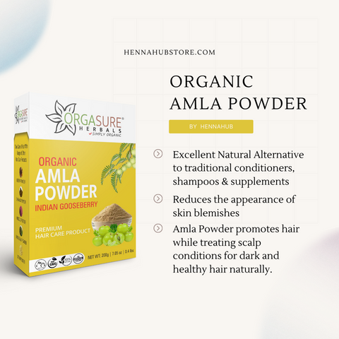 Organic Amla Powder for Hair care 200gm - hennahubstore Organic Amla Powder for Hair care 200gm - hennahubstore