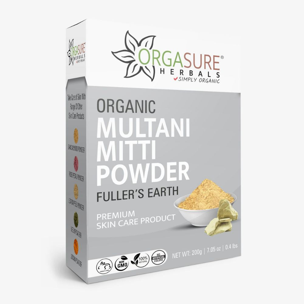 Organic Multani Mitti powder (Fuller's Earth) 200gm for Face and Skin care