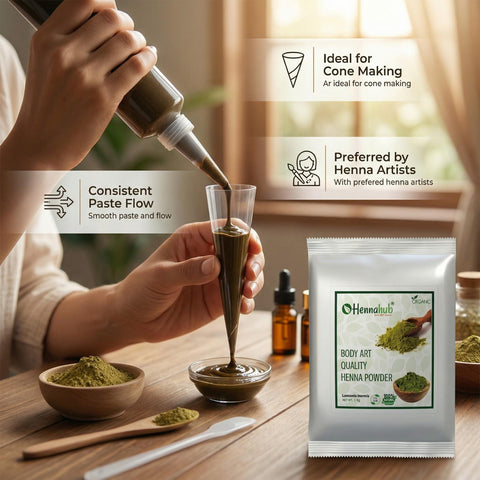 Natural Body art Quality Henna Leaves Powder/Mehandi for hand (Triple Filter) 1KG