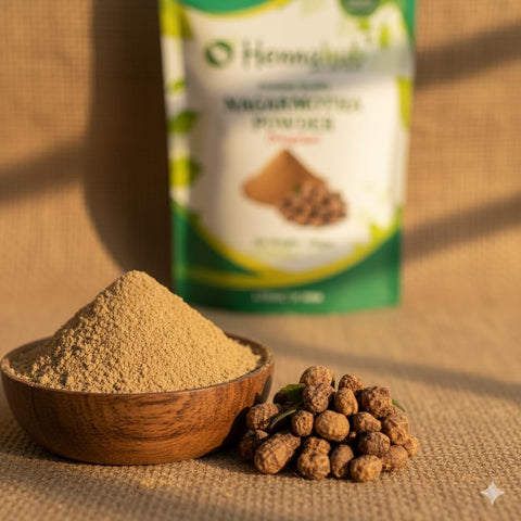 Hennahub Nagarmotha Powder (Food Grade) 100gm Pack | 100% Natural Cyperus scariosus Root Powder | Traditional Herbal Ingredient for Teas & Blends