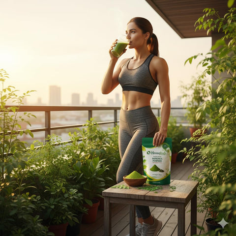 Hennahub Moringa Powder (Food Grade) 100gm Pack | 100% Pure Moringa Oleifera Leaf Powder | Natural Green Superfood for Smoothies, Juices & Cooking