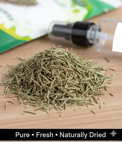 Hennahub Dried Rosemary Leaves 100gm (Food Grade) with Mist Spray & Comb Cap Bottle for Rosemary Water, Zipper Pouch 100gm | 100% Natural & Aromatic Herb for Hair Growth, Scalp Care & Culinary Use.