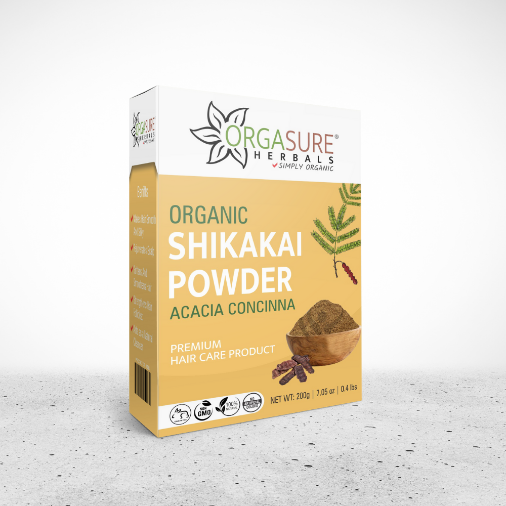 Organic Shikakai Powder for Hair care, 200gm - hennahubstore